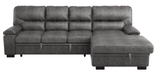 Michigan Sectional with Pull Out Bed and Right Chaise in Dark Gray 9407DG*2RC3L - VIP FURNITURE (NJ)