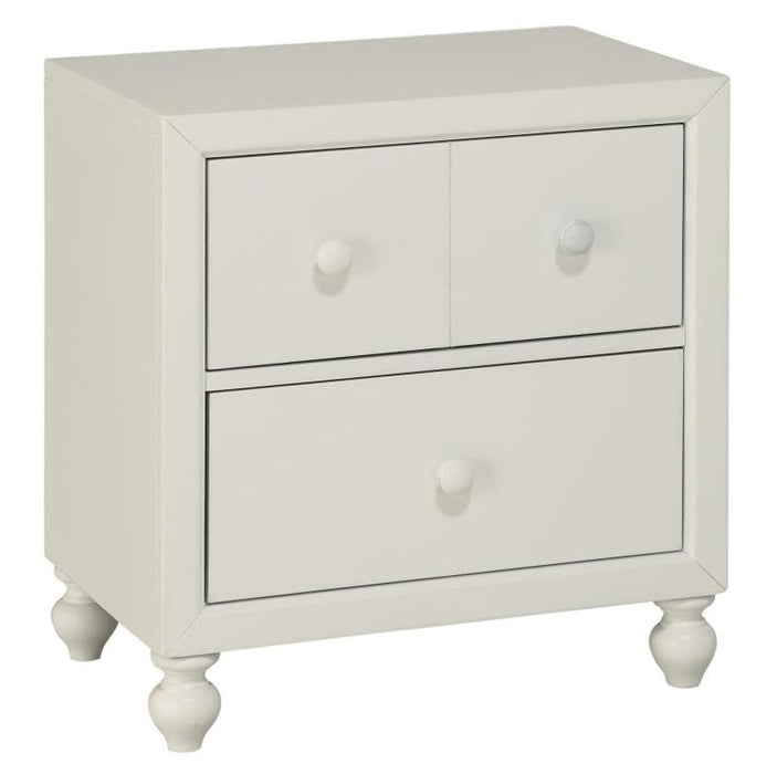 Wellsummer 2 Drawer Nightstand in White 1803W-4 - VIP FURNITURE (NJ)