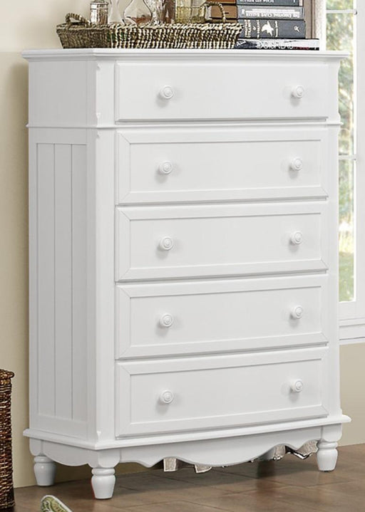 Clementine 5 Drawer Chest in White B1799-9 - VIP FURNITURE (NJ)