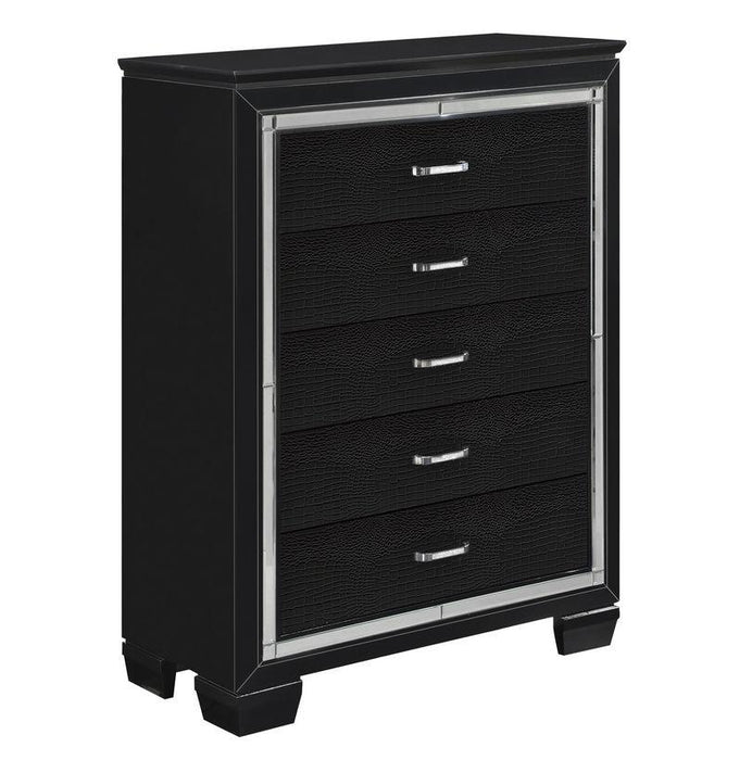 Allura Chest in Black 1916BK-9 - VIP FURNITURE (NJ)