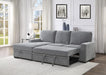 Morelia 2pc Sectional with Pull Out Bed and Left Chaise in Dark Gray 9468DG*2LC2R - VIP FURNITURE (NJ)