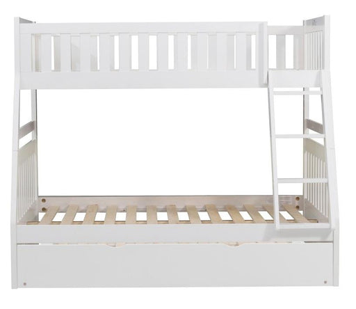 Galen Twin/Full Bunk Bed w/ Twin Trundle in White B2053TFW-1*R - VIP FURNITURE (NJ)