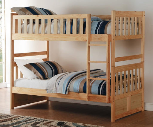 Bartly Twin/Twin Bunk Bed in Natural B2043-1* - VIP FURNITURE (NJ)