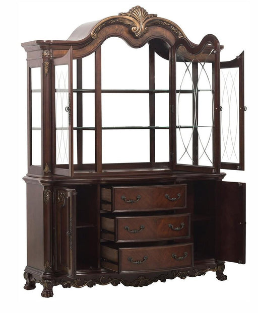 Deryn Park Buffet and Hutch in Dark Cherry 2243-50* - VIP FURNITURE (NJ)