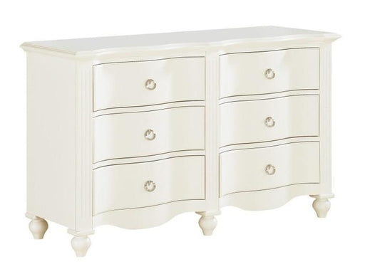 Meghan 6 Drawer Dresser in White 2058WH-5 - VIP FURNITURE (NJ)