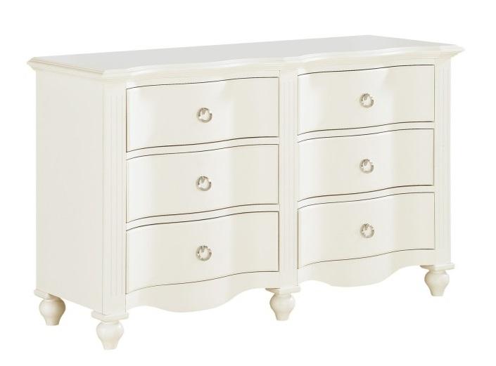 Meghan 6 Drawer Dresser in White 2058WH-5 - VIP FURNITURE (NJ)