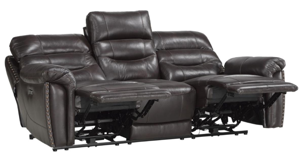 Lance Power Double Reclining Sofa with Power Headrests in Brown 9527BRW-3PWH - VIP FURNITURE (NJ)