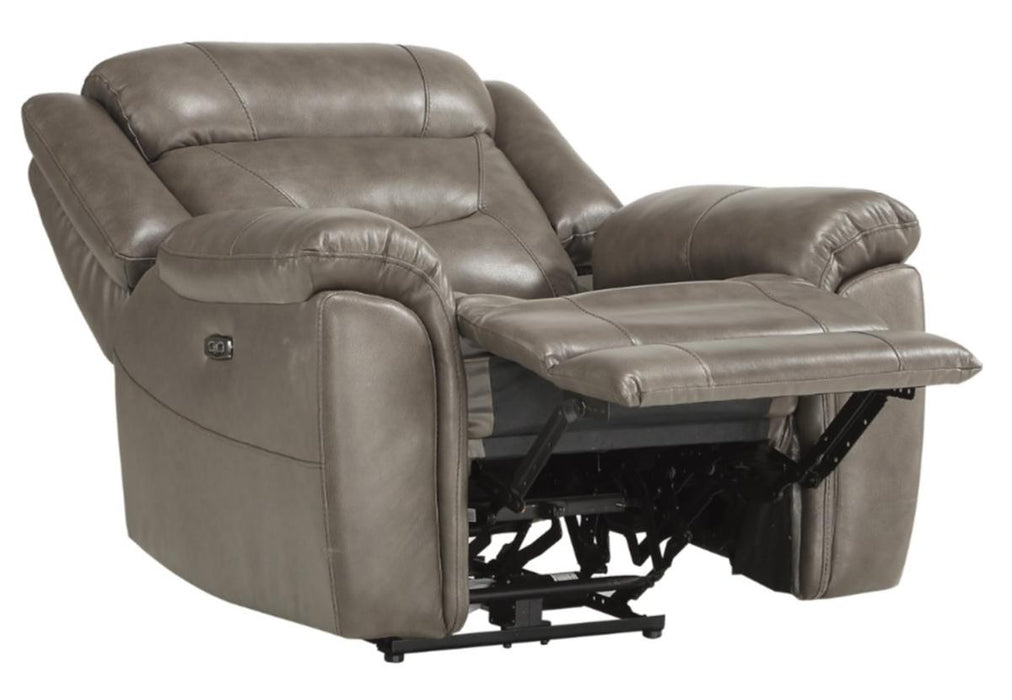 Danio Power Double Reclining Chair with Power Headrests in Brownish Gray 9528BRG-1PWH - VIP FURNITURE (NJ)