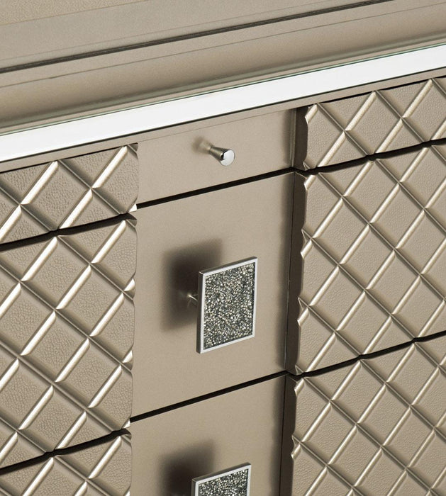 Loudon 8 Drawer Dresser in Champagne Metallic 1515-5 - VIP FURNITURE (NJ)