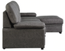 Michigan Sectional with Pull Out Bed and Right Chaise in Dark Gray 9407DG*2RC3L - VIP FURNITURE (NJ)