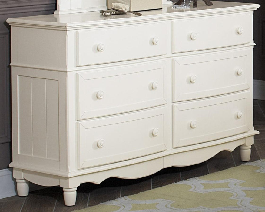 Clementine 6 Drawer Dresser in White B1799-5 - VIP FURNITURE (NJ)