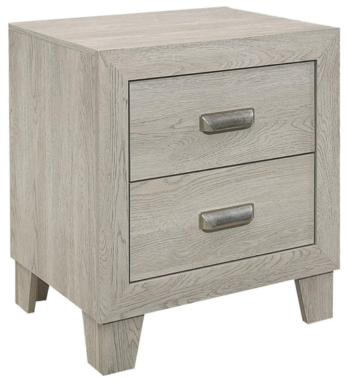 Quinby 2 Drawer Nightstand in Light Brown 1525-4 - VIP FURNITURE (NJ)