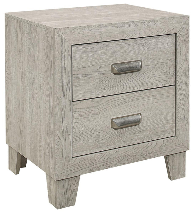 Quinby 2 Drawer Nightstand in Light Brown 1525-4 - VIP FURNITURE (NJ)