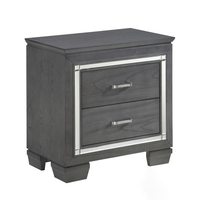 Allura Nightstand in Gray 1916GY-4 - VIP FURNITURE (NJ)