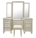 Celandine Vanity Dresser with Mirror in Silver 1928-15*