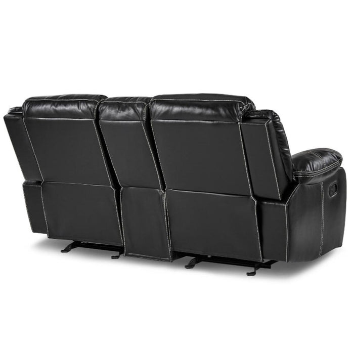 Bastrop Double Glider Reclining Loveseat in Black 8230BLK-2 - VIP FURNITURE (NJ)