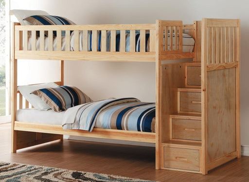 Bartly Bunk Bed w/ Reversible Storage in Natural B2043SB-1* - VIP FURNITURE (NJ)