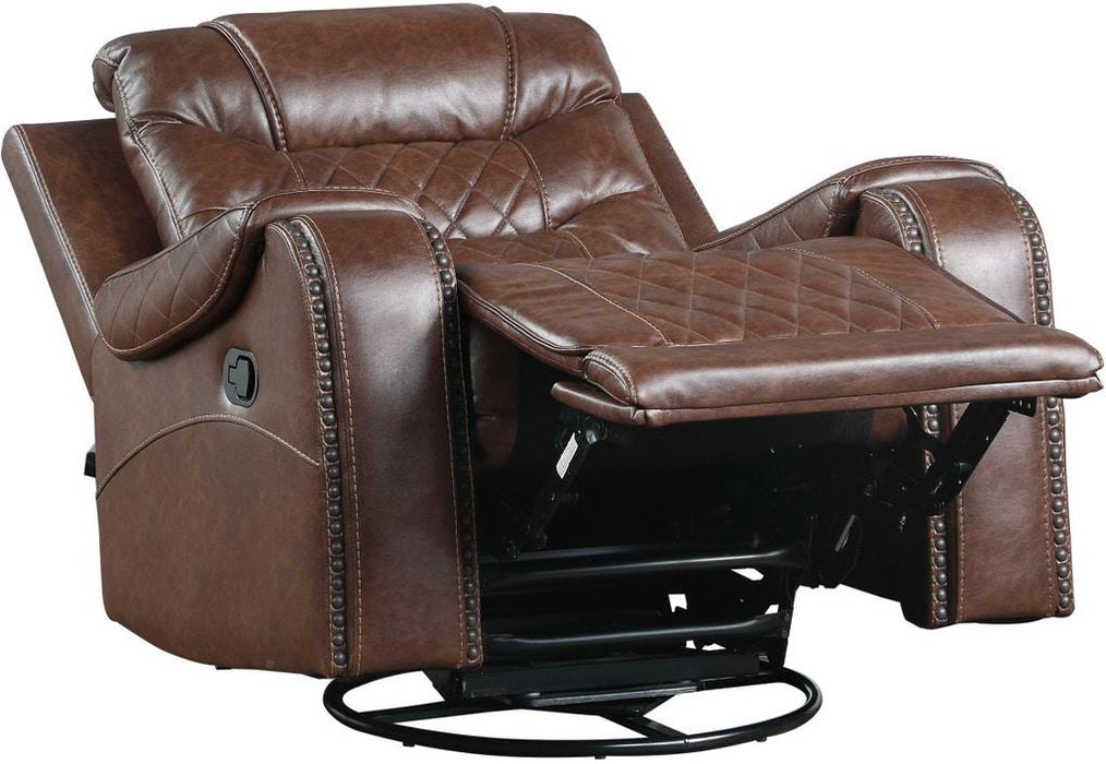 Putnam Swivel Glider Reclining Chair in Brown 9405BR-1 - VIP FURNITURE (NJ)