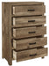 Mandan 5 Drawer Chest in Weathered Pine 1910-9 - VIP FURNITURE (NJ)