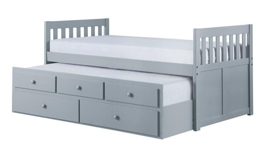 Orion Twin/Twin Trundle Bed w/ 2 Storage in Gray B2063PR-1* - VIP FURNITURE (NJ)