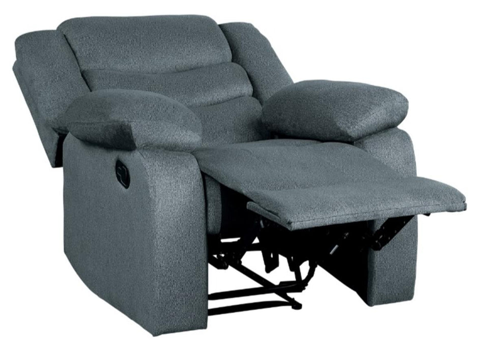Discus Double Reclining Chair in Gray 9526GY-1 - VIP FURNITURE (NJ)