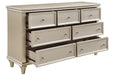 Celandine 7 Drawer Dresser in Silver 1928-5 - VIP FURNITURE (NJ)