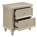 Celandine 2 Drawer Nightstand in Silver 1928-4 - VIP FURNITURE (NJ)