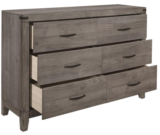 Woodrow 6 Drawer Dresser in Gray 2042-5 - VIP FURNITURE (NJ)