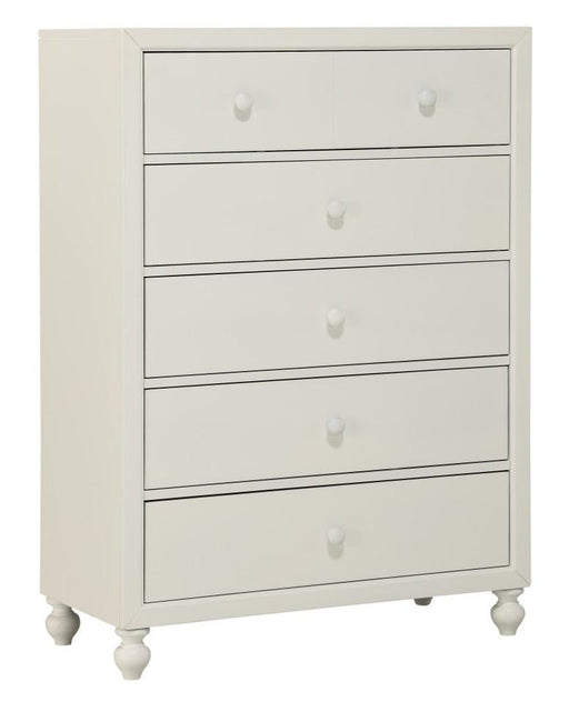 Wellsummer 5 Drawer Chest in White 1803W-9 - VIP FURNITURE (NJ)