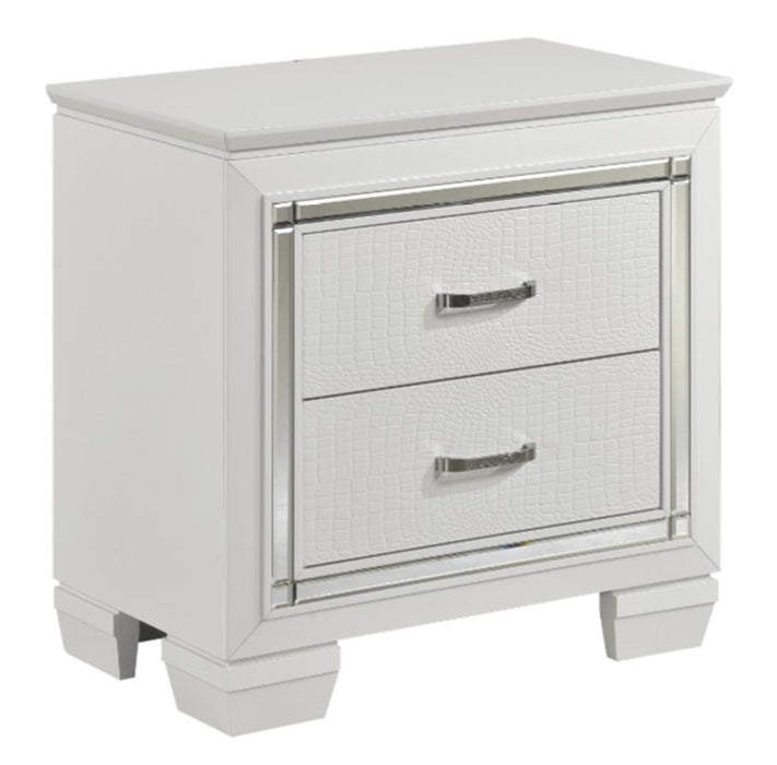 Allura Nightstand in White 1916W-4 - VIP FURNITURE (NJ)