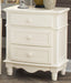 Clementine 3 Drawer Night Stand in White B1799-4 - VIP FURNITURE (NJ)