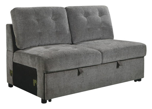 Logansport Armless 2-Seater with Pull-out Bed in Gray 9401GRY-2A - VIP FURNITURE (NJ)