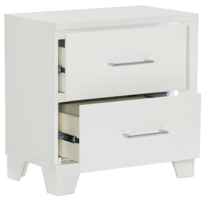 Kerren Nightstand in White 1678W-4 - VIP FURNITURE (NJ)