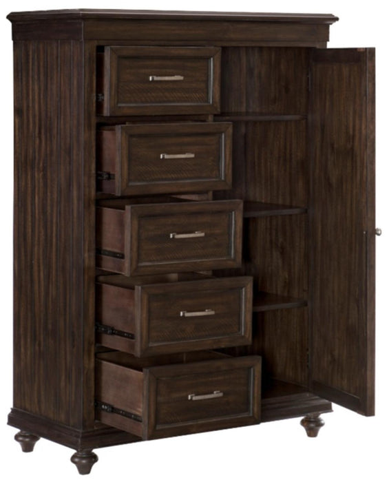 Cardona Wardrobe Chest in Driftwood Charcoal 1689-10 - VIP FURNITURE (NJ)
