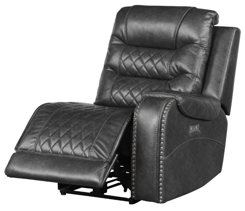 Putnam Power Right Side Reclining Chair with USB Port in Gray 9405GY-RRPW - VIP FURNITURE (NJ)