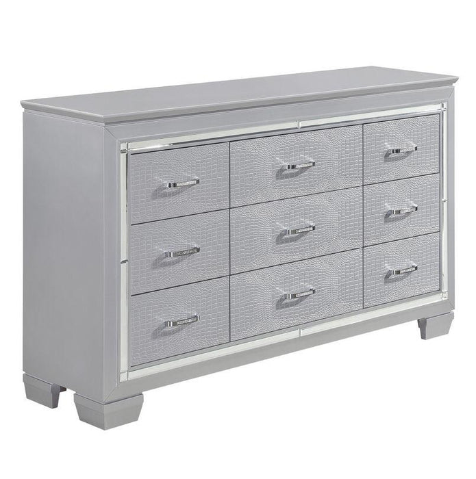 Allura Dresser in Silver 1916-5 - VIP FURNITURE (NJ)