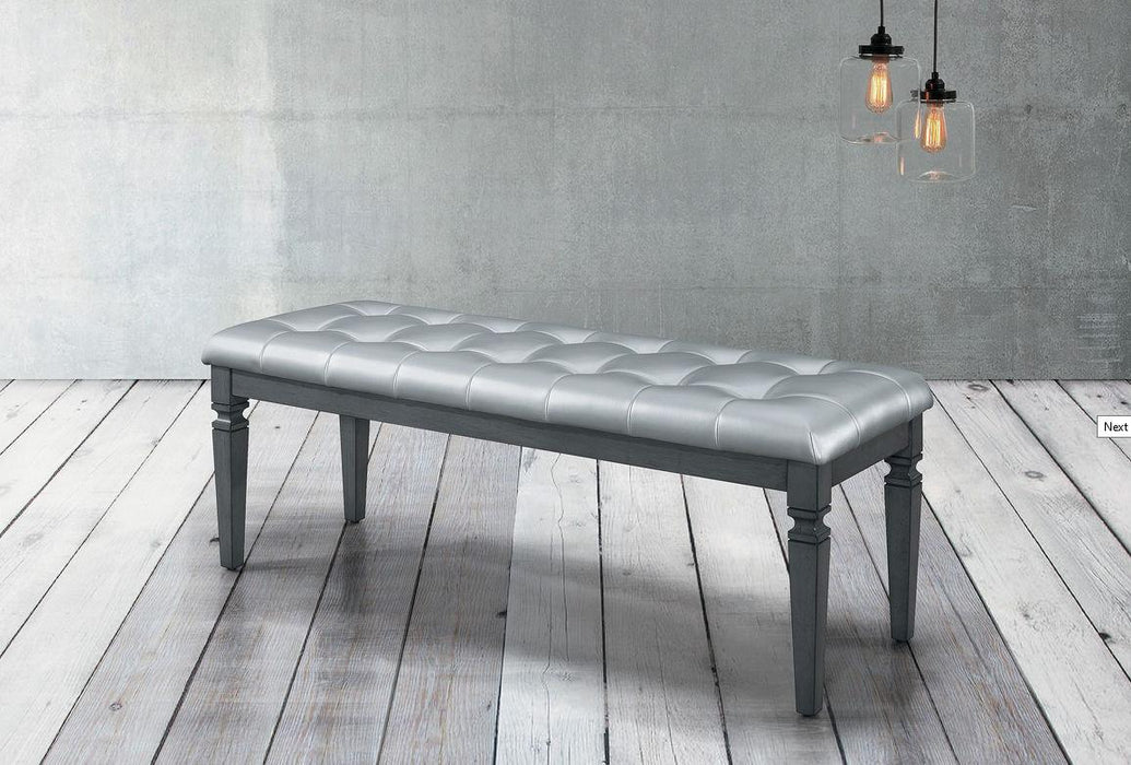 Allura Bed Bench in Gray 1916GY-FBH - VIP FURNITURE (NJ)