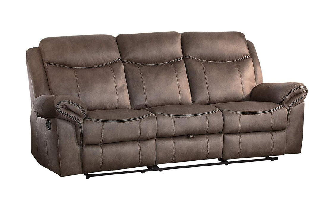 Aram Double Glider Reclining Sofa in Dark Brown 8206NF-3 - VIP FURNITURE (NJ)