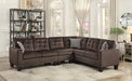 Lantana 2-Piece Reversible Sectional in Chocolate 9957CH*SC - VIP FURNITURE (NJ)