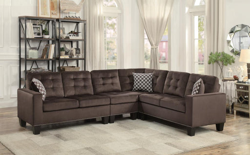 Lantana 2-Piece Reversible Sectional in Chocolate 9957CH*SC - VIP FURNITURE (NJ)