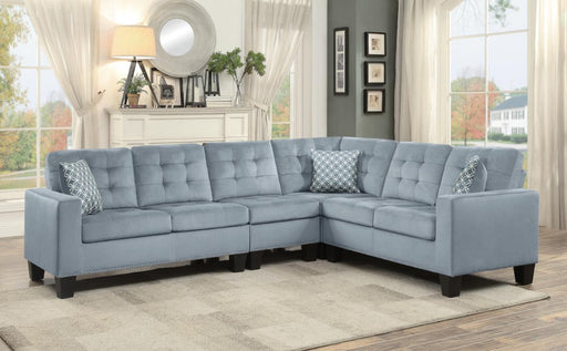 Lantana 2-Piece Reversible Sectional in Gray 9957GY*SC - VIP FURNITURE (NJ)