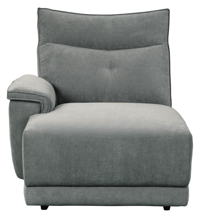 Tesoro Left Side Chaise in Dark Gray 9509DG-5L - VIP FURNITURE (NJ)