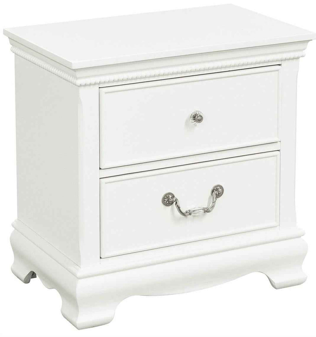 Lucida 2 Drawer Nightstand in White 2039W-4