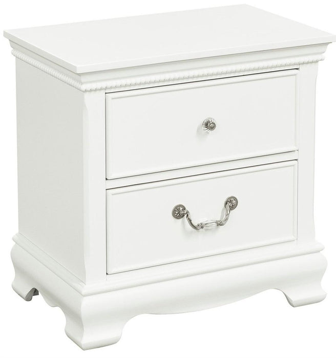 Lucida 2 Drawer Nightstand in White 2039W-4 - VIP FURNITURE (NJ)
