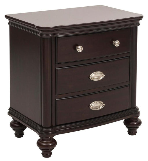 Marston 3 Drawer Nightstand in Dark Cherry 2615DC-4 - VIP FURNITURE (NJ)