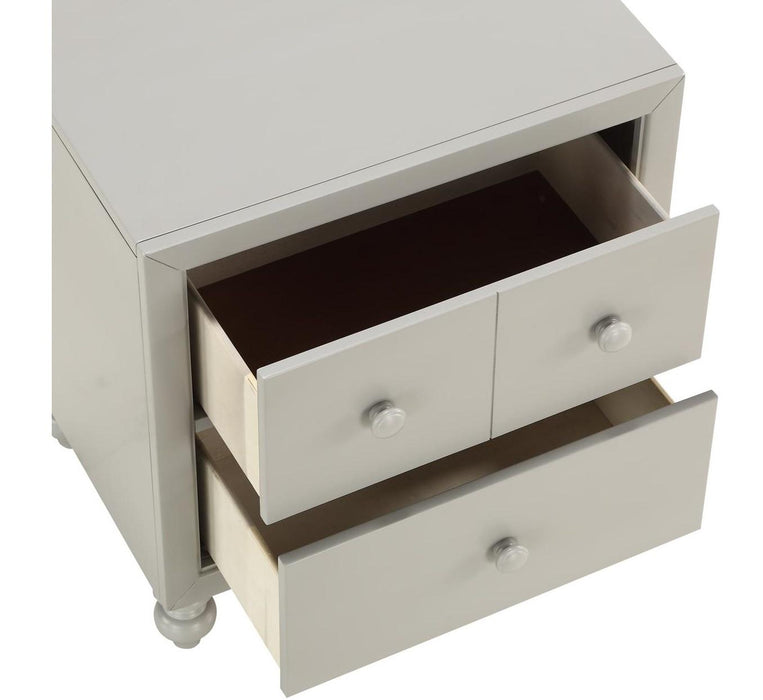 Wellsummer 2 Drawer Nightstand in Gray 1803GY-4 - VIP FURNITURE (NJ)