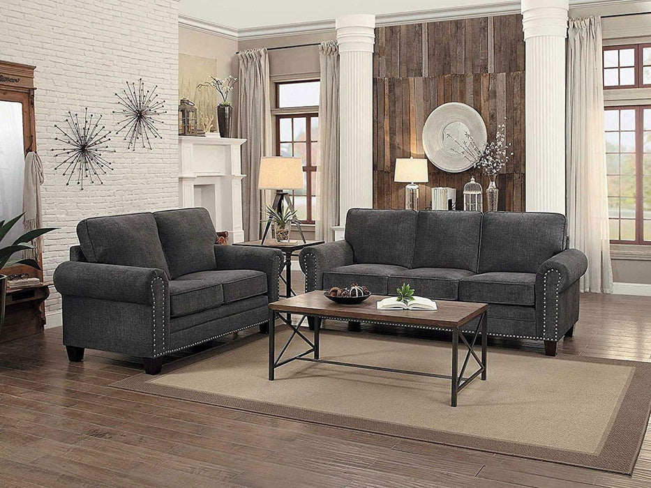 Cornelia Loveseat in Dark Gray 8216DG-2 - VIP FURNITURE (NJ)
