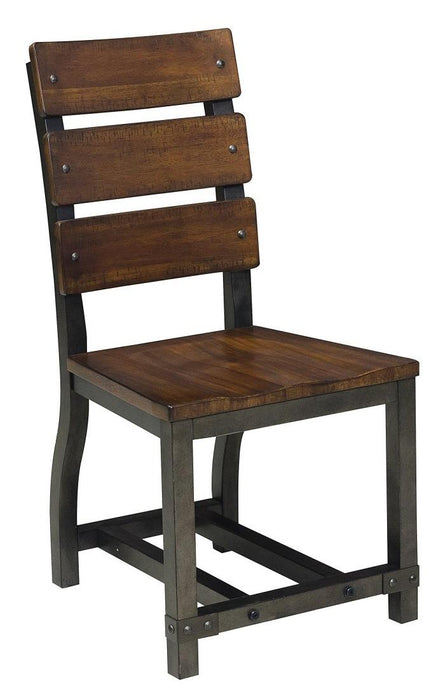 Holverson Side Chair in Rustic Brown (Set of 2) - VIP FURNITURE (NJ)