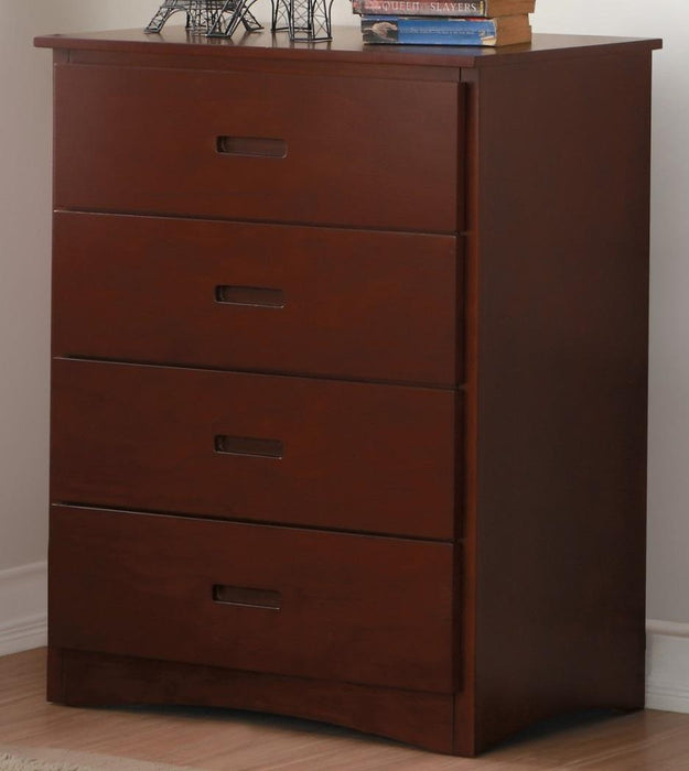 Rowe 4 Drawer Chest in Dark Cherry B2013DC-9 - VIP FURNITURE (NJ)
