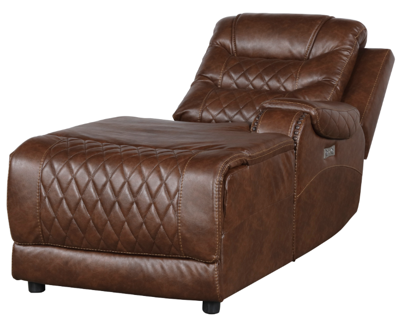 Putnam Power Right Side Reclining Chaise with USB Port in Brown 9405BR-RCPW - VIP FURNITURE (NJ)